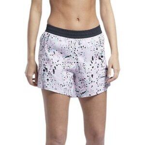 Reebok Women's Workout Ready Run Printed Shorts in Frost Berry Size S - 5 - Runn